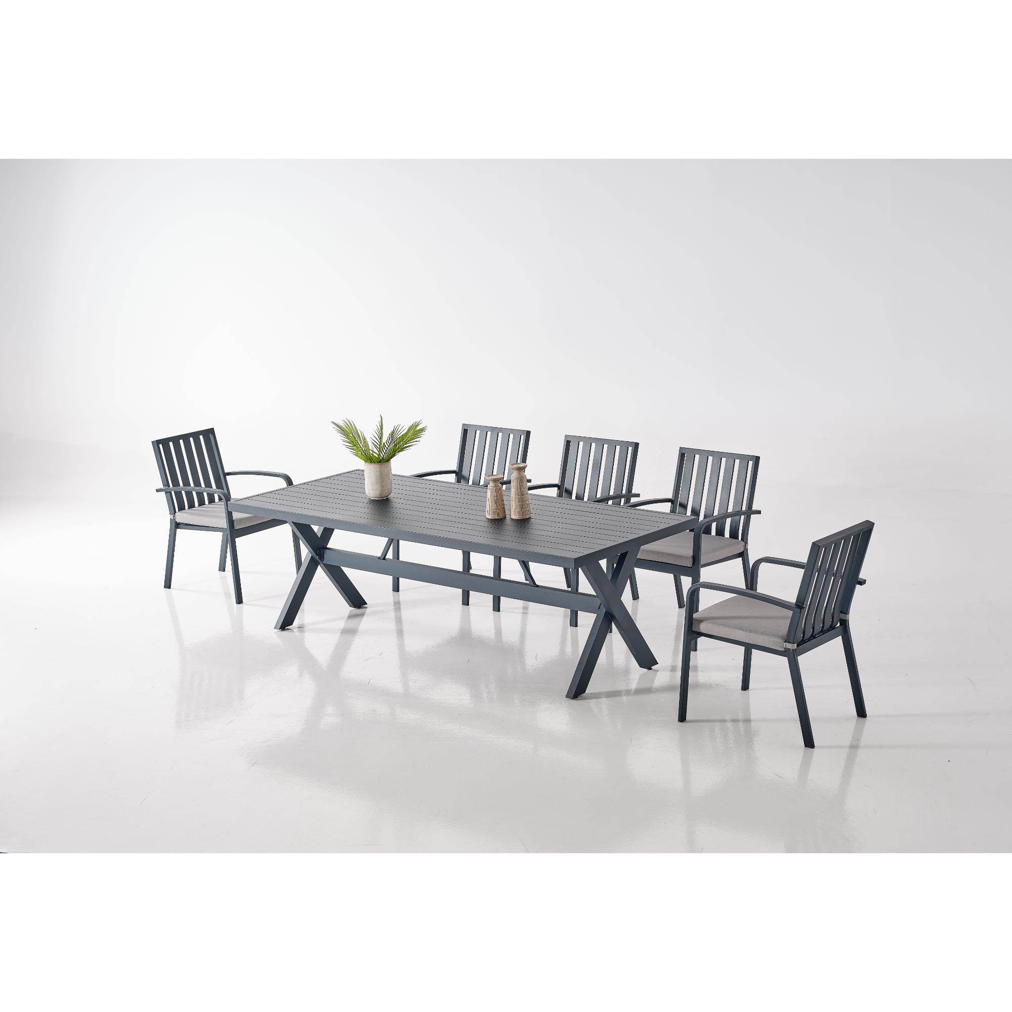 Venüs Sekiz Kişilik Alüminyum Bahçe Masa Takımı