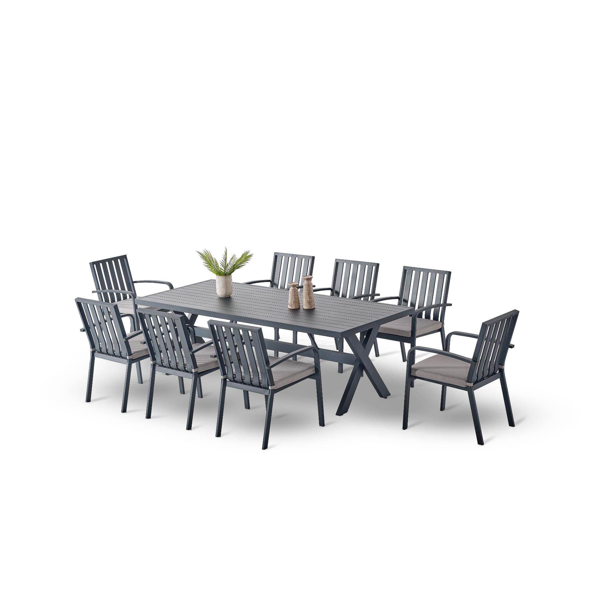 Venüs Sekiz Kişilik Alüminyum Bahçe Masa Takımı