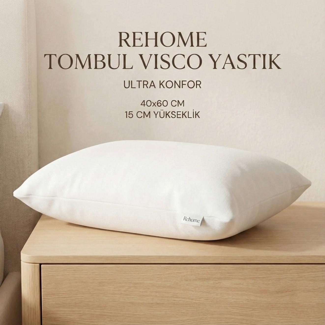 Visco Relax Yastık | 40x60 Visco Yastık | Rehome Tombul Visco Yastık