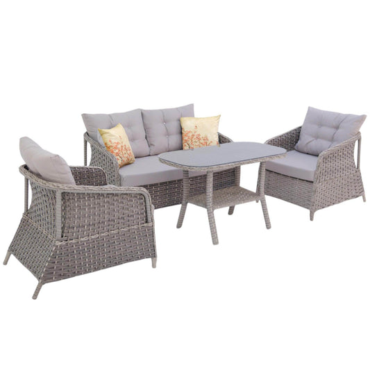 Vortex İkili Rattan Bahçe Oturma Grubu | Rehome