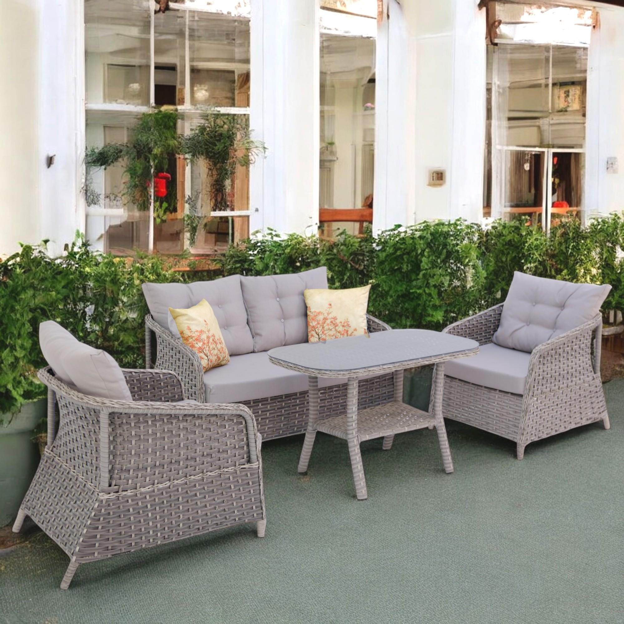 Vortex İkili Rattan Bahçe Oturma Grubu | Rehome