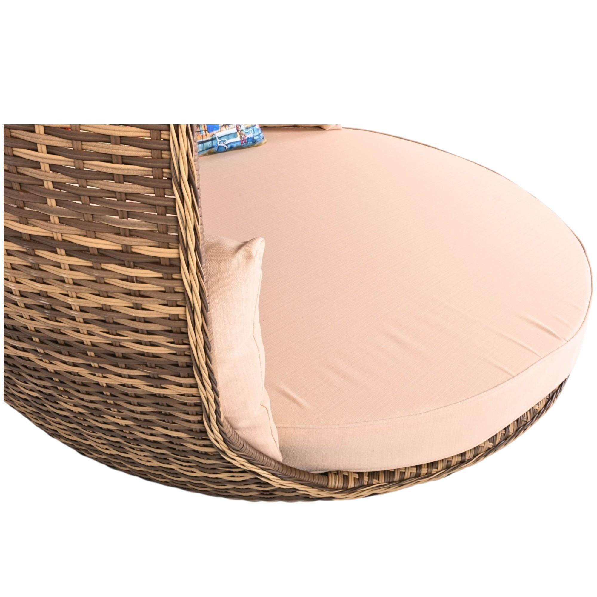 World Daybed | 200 cm Rattan Bahçe Kral Yatağı