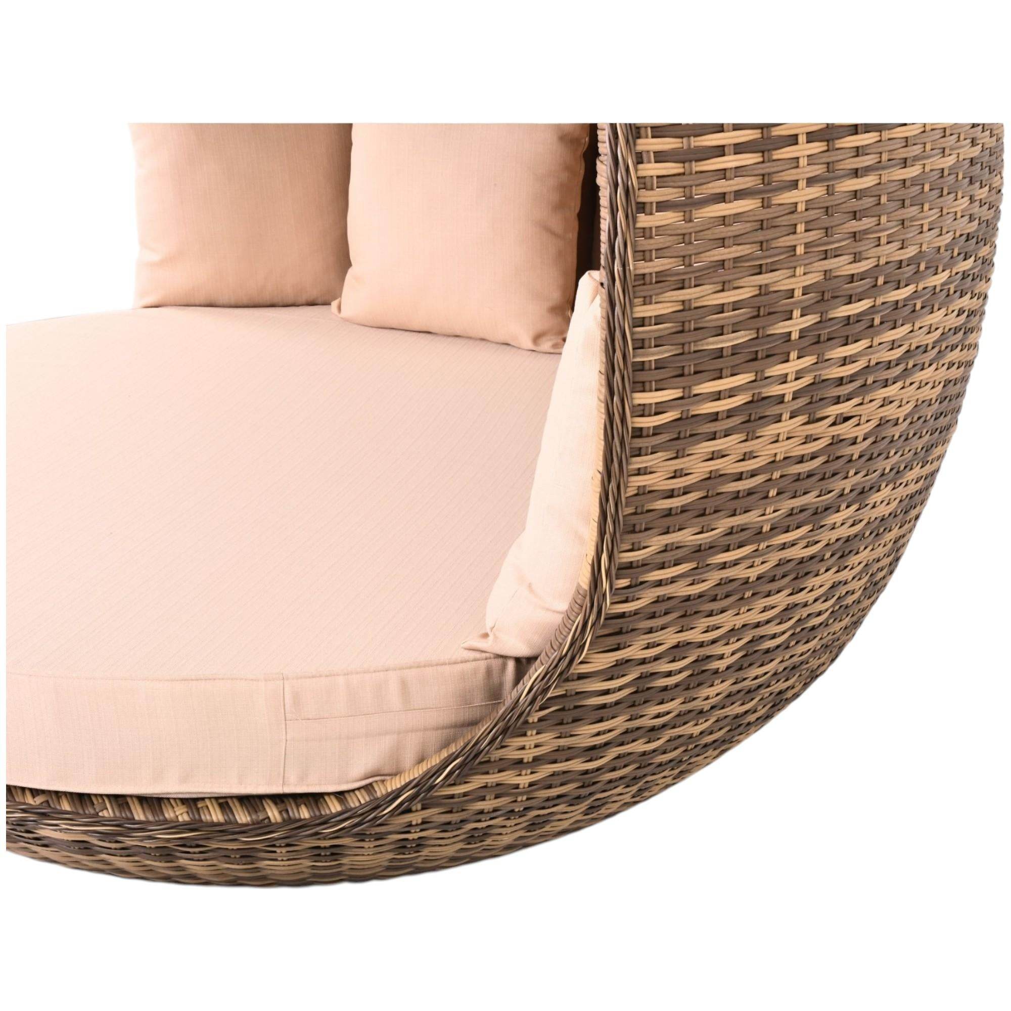 World Daybed | 200 cm Rattan Bahçe Kral Yatağı