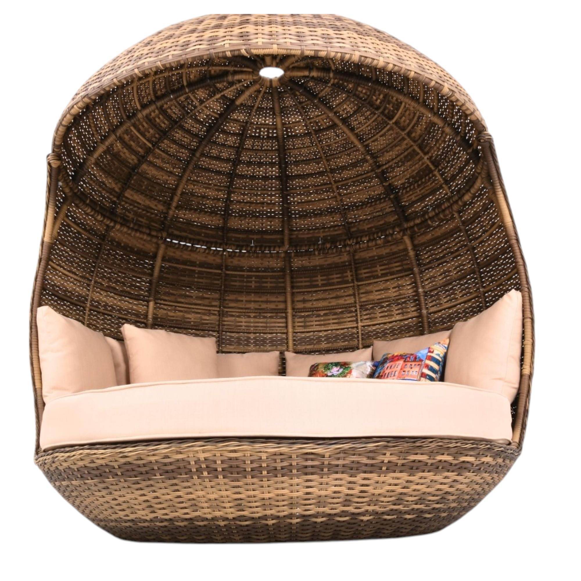 World Daybed | 200 cm Rattan Bahçe Kral Yatağı