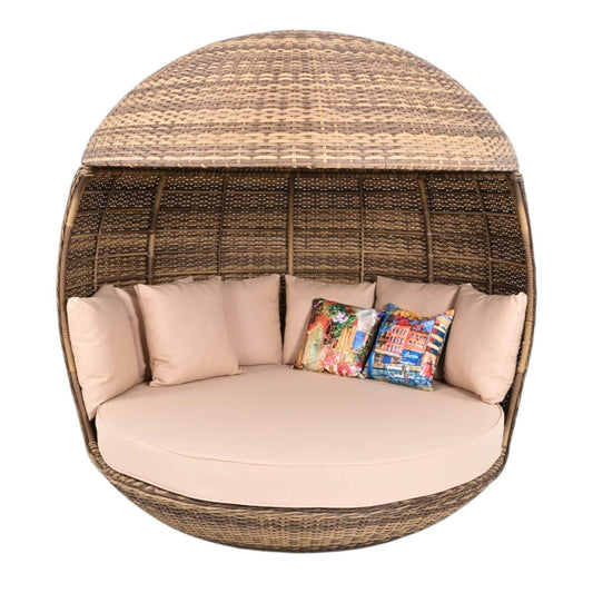 World Daybed | 200 cm Rattan Bahçe Kral Yatağı