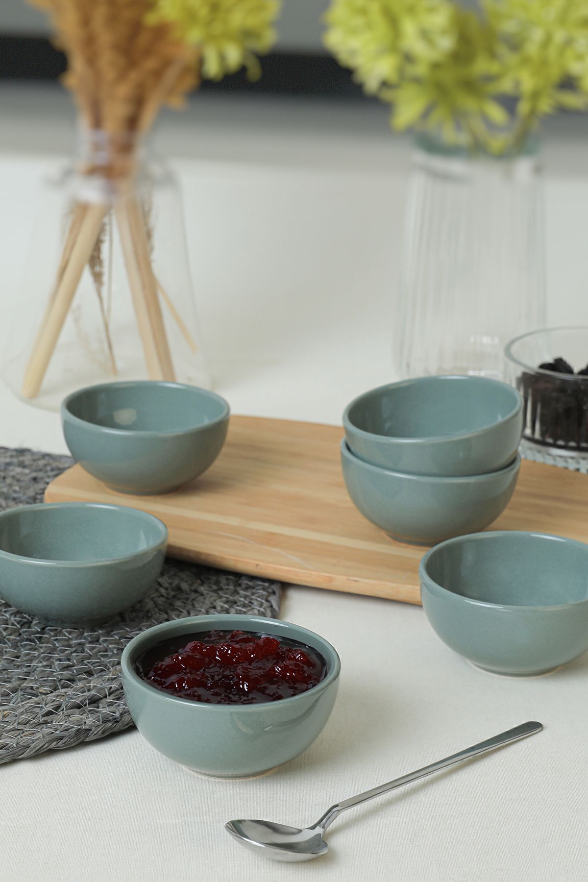 Yeşil Bulut Mini Çerezlik / Sosluk 8 Cm 6 Adet 326