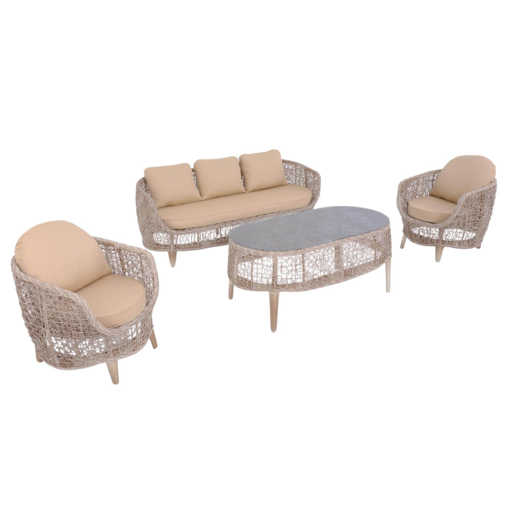 Zenda | 3+1+1+Sehpalı Bahçe Balkon Oturma Takımı