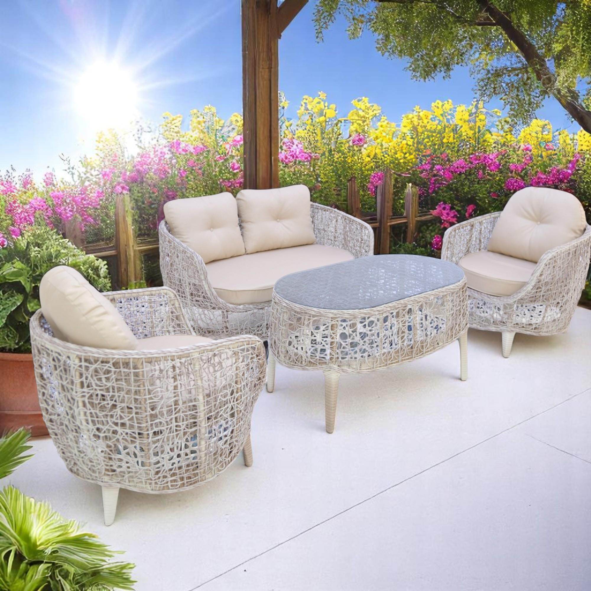 Zenda | 2+1+1+Sehpalı Bahçe Balkon Oturma Takımı