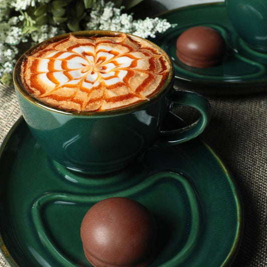 Zümrüt Damla Kahve Sunum Seti 4 Parça 2 Kişilik